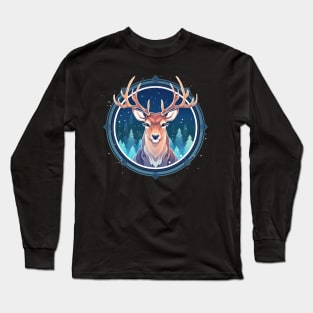 Deer in Ornament, Love Deers Long Sleeve T-Shirt